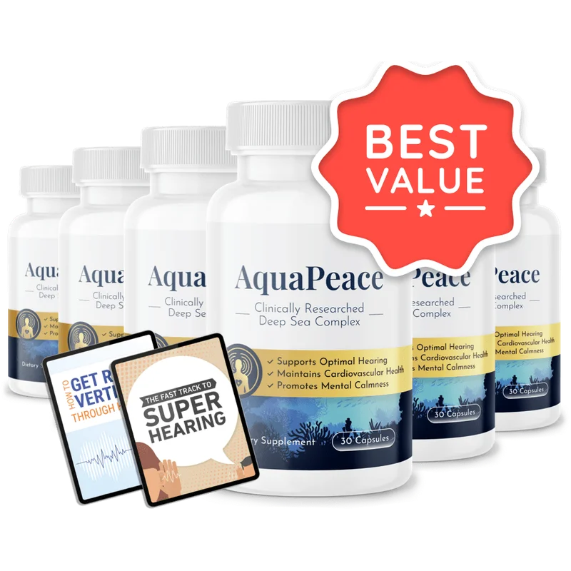 AquaPeace Longevity & Vitality Supplement Bottle (6 Bottle / 180 Day Pack)